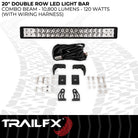 TrailFX Light Bar - 120 Watt Blubs Amp Draw 20.8 AMP At 12 Volts, 8 Degree Spot (20DRCM)