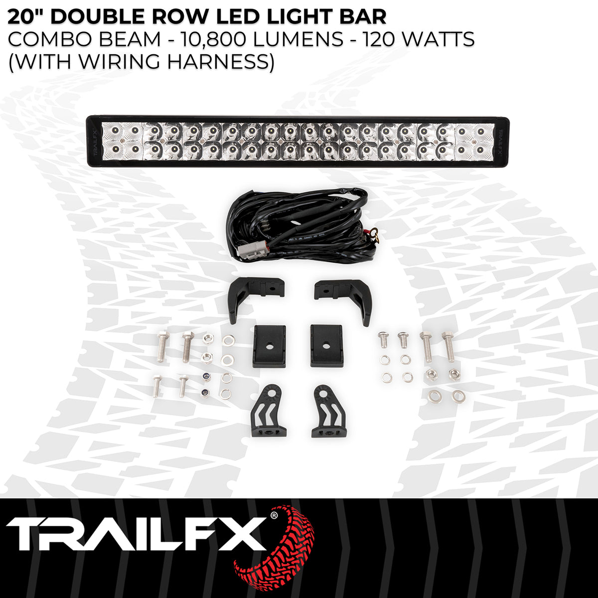 TrailFX Light Bar - 120 Watt Blubs Amp Draw 20.8 AMP At 12 Volts, 8 Degree Spot (20DRCM)