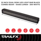 TrailFX Light Bar - 8 Degree Spot/ 90 Degree Flood Beam Combination, 15400 Raw/ (20DRSCMB)