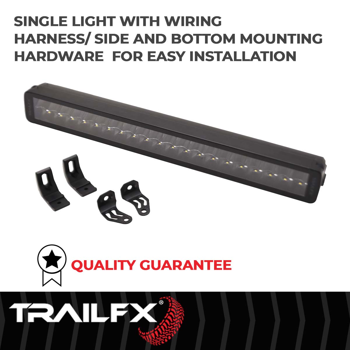 TrailFX Light Bar - 8 Degree Spot/ 90 Degree Flood Beam Combination, 15400 Raw/ (20DRSCMB)
