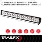 TrailFX Light Bar - 8 Degree Spot/ 90 Degree Flood Beam Combination, 16800 Raw/ (20DRSCM)
