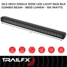 TrailFX Light Bar - 8 Degree Spot/ 90 Degree Flood Beam Combination, 8820 Raw/ (20SRSCMB)
