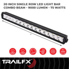 TrailFX Light Bar - 8 Degree Spot/ 90 Degree Flood Beam Combination, 9000 (20SRSCM)