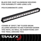 TrailFX Light Bar - 8 Degree Spot/ 90 Degree Flood Beam Combination, 9000 (20SRSCM)