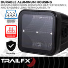 TrailFX Driving Light - 3 Inch Square, 40 Watt Blubs Amp Draw 3.4 AMP At 12 Volts (2X2BKF2)