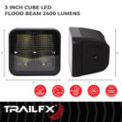 TrailFX Driving Light - 90 Degree Flood Beam, 2400 Raw Lumens/ 1500 Effective (2X2CFBK)