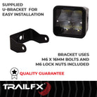 TrailFX Driving Light - 90 Degree Flood Beam, 2400 Raw Lumens/ 1500 Effective (2X2CFBK)