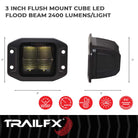 TrailFX Driving Light - 90 Degree Flood Beam, 2400 Raw Lumens/ 1500 Effective (2X2CFFMB)