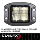TrailFX Driving Light - 90 Degree Flood Beam, 2400 Raw Lumens/ 1500 Effective (2X2CFFMB)
