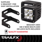 TrailFX Driving Light - 90 Degree Flood Beam, 1920 Raw Lumens/ 1200 Effective (2X2CFPR)