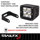 TrailFX Driving Light - 90 Degree Flood Beam, 1920 Raw Lumens/ 1200 Effective (2X2CF)