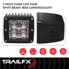 TrailFX Driving Light - 8 Degree Spot Beam, 1920 Raw Lumens/ 1200 Effective Lumens (2X2CSPPR)