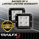 TrailFX Driving Light - 3 Inch Square, 20 Watt Blubs Amp Draw 1.2 AMP At 12 Volts (2X2F2)