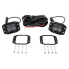 TrailFX Driving Light - 3 Inch Square, 40 Watt Blubs Amp Draw 3.4 AMP At 12 Volts (2X2FMBKF2)