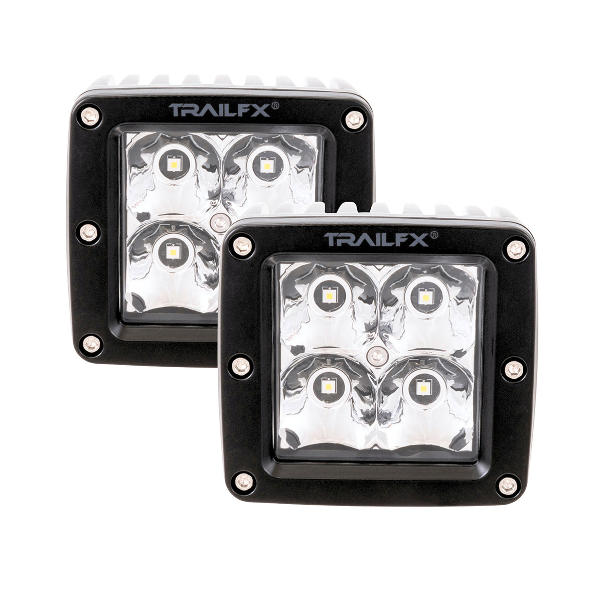 TrailFX Driving Light - 3 Inch Square, 20 Watt Blubs Amp Draw 1.2 AMP At 12 Volts (2X2S2)