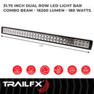 TrailFX Light Bar - 8 Degree Spot/ 90 Degree Flood Beam Combination, 16200 Raw/ (30DRSCM)