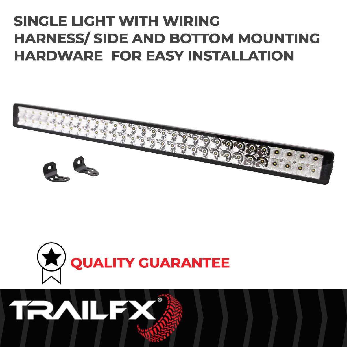 TrailFX Light Bar - 8 Degree Spot/ 90 Degree Flood Beam Combination, 16200 Raw/ (30DRSCM)
