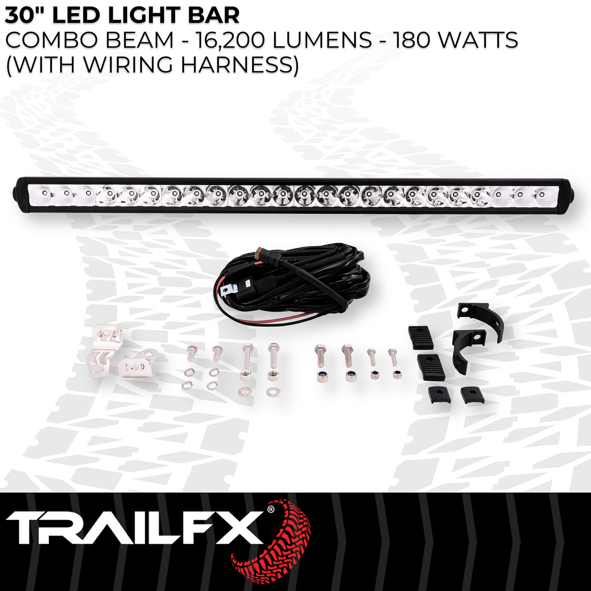 TrailFX Light Bar - 120 Watt Blubs Amp Draw 1.15 AMP At 12 Volts, 8 Degree Spot (30SRCM)