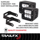 TrailFX Driving Light - 90 Degree Flood Beam, 1620 Raw Lumens/ 940 Effective (3X2CFPR)