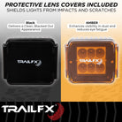 TrailFX Driving Light - 3 Inch Square, 18 Watt Blubs Amp Draw 1.4 AMP At 12 Volts (3X2F2)