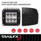 TrailFX Driving Light - 8 Degree Spot Beam, 1620 Raw Lumens/ 940 Effective Lumens (3X2CSPPR)