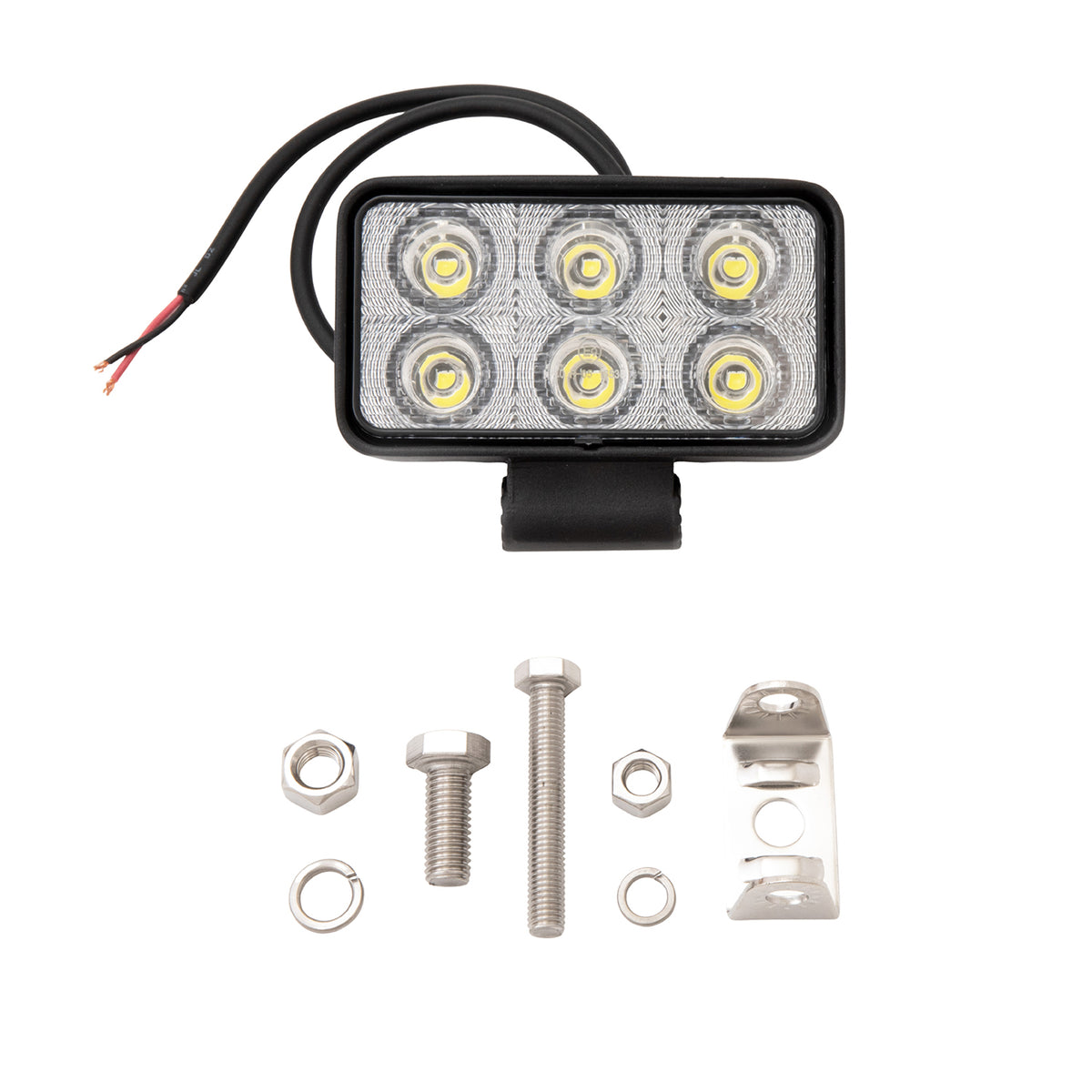 TrailFX Work Light - Pedestal Mount, 9 Watts, 60 Degree Flood Beam, 1250 Raw/ (3X2WLF1)