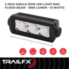TrailFX Light Bar - 90 Degree Flood Beam, 1800 Raw/ 1313 Effective Lumens, 3 (5SRSF)