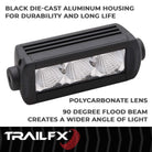 TrailFX Light Bar - 90 Degree Flood Beam, 1800 Raw/ 1313 Effective Lumens, 3 (5SRSF)