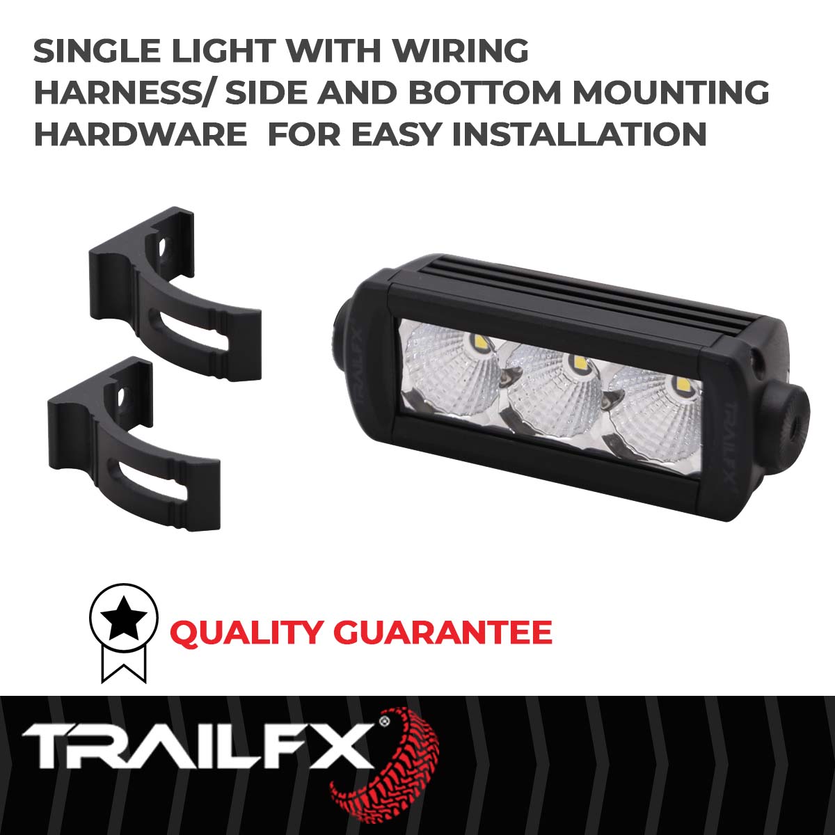 TrailFX Light Bar - 90 Degree Flood Beam, 1800 Raw/ 1313 Effective Lumens, 3 (5SRSF)