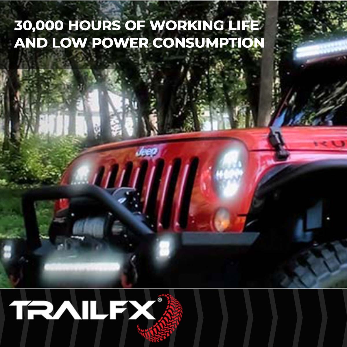 TrailFX Light Bar - 12 Inch x 1-1/2 Inch Width (6DRSCM)