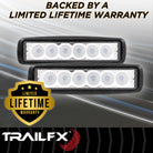 TrailFX Work Light - Pedestal Mount, 18 Watts, 90 Degree Flood Beam, 2520 Raw/ (6SRUTLF2)