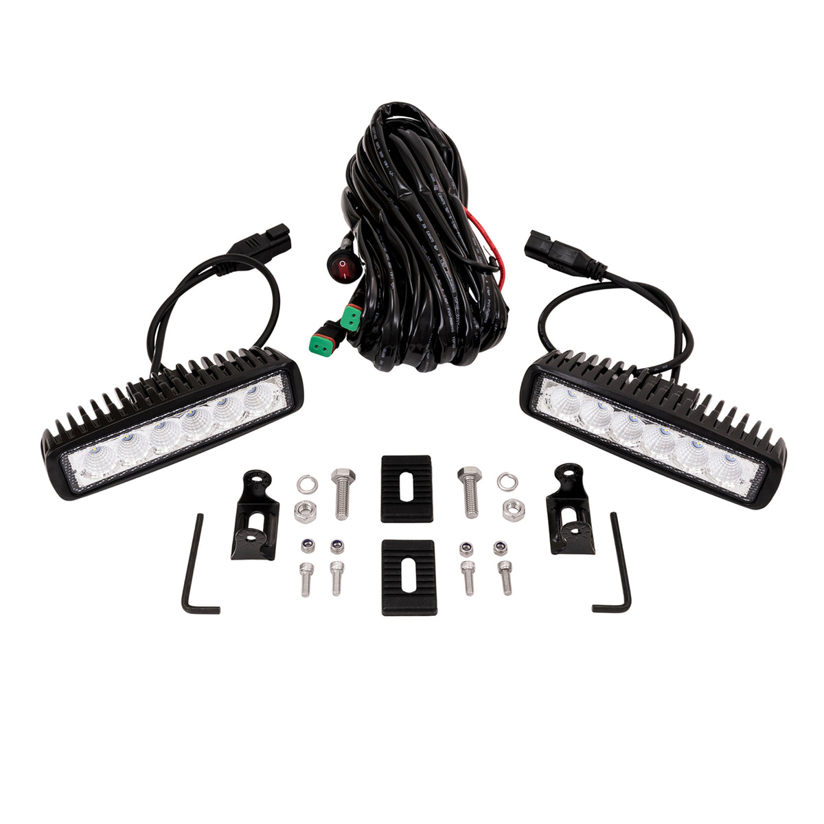 TrailFX Work Light - Pedestal Mount, 18 Watts, 90 Degree Flood Beam, 2520 Raw/ (6SRUTLF2)
