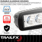 TrailFX Work Light - Pedestal Mount, 18 Watts, 25 Degree Spot Beam, 2520 Raw/ (6SRUTLS2)