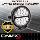 TrailFX Driving Light - 7 Inch Round, 80 Watt Blubs Amp Draw 3.38 AMP At 12 Volts (7RNDF2)
