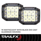 TrailFX Driving Light - 60 Degree Spot/ 140 Degree Flood Beam Combination, 9000 Raw (PODSIDEFPR)
