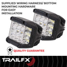 TrailFX Driving Light - 60 Degree Spot/ 140 Degree Flood Beam Combination, 9000 Raw (PODSIDEFPR)