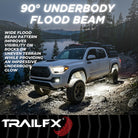 TrailFX Underbody Light Kit - 1260 Raw/ 700 Effective Lumens, Clear Polycarbonate Lens (ROCKKITF4)