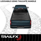 TrailFX Tonneau Cover For Chevrolet, GMC Trucks - Non-Lockable, Black, Aluminum, With Carpeted Under Panels (TFX1712)