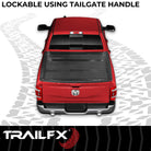 TrailFX Tonneau Cover For Dodge, Ram Trucks - Hard Tri Fold Low Profile Lockable Using Tailgate Handle (TFX2521)
