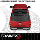 TrailFX Tonneau Cover For Ram 1500 - Non-Lockable, Black, Aluminum, With Carpeted Under Panels (TFX2703)