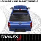 TrailFX Tonneau Cover For Ford Ranger - Low Profile, Lockable Using Tailgate Handle Lock, Black (TFX3527)