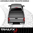 TrailFX Tonneau Cover For Toyota Tundra - Hard Tri Fold Non-Lockable Black Aluminum With Carpeted (TFX5705)