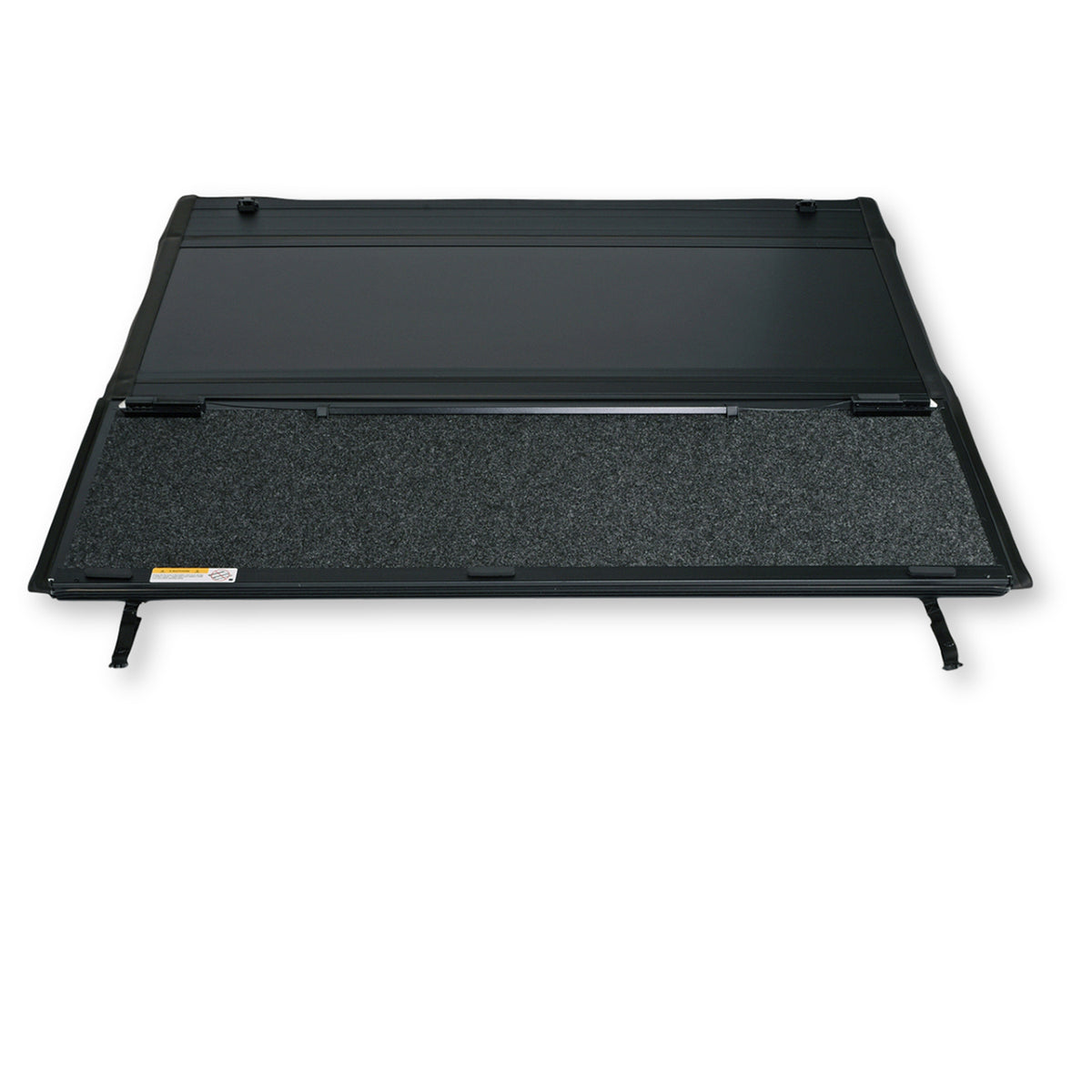 TrailFX Tonneau Cover For Toyota Tundra - Lockable, Black, Aluminum, With Carpeted Under Panels (TFX5709)