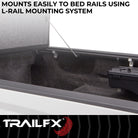 TrailFX Tonneau Cover For Toyota Tundra - Lockable, Black, Aluminum, With Carpeted Under Panels (TFX5709)