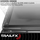 TrailFX Tonneau Cover For Ford F-150 - Manual Retractable, Key Lockable, Black Matte Powder (TFX6004)