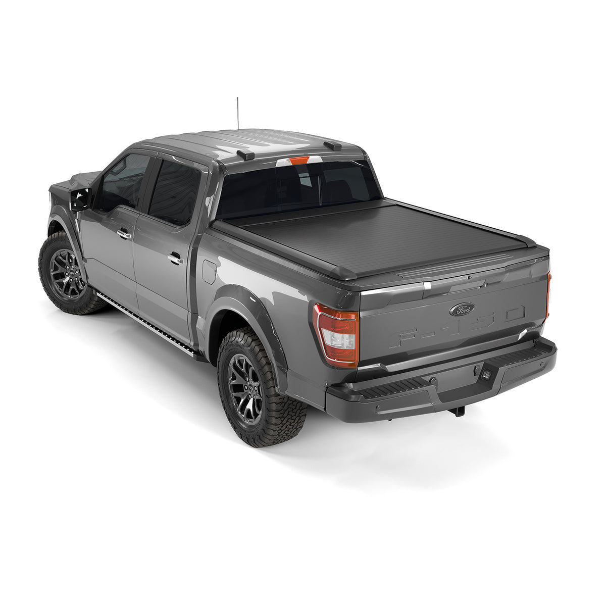 TrailFX Tonneau Cover For Ram 1500 - Manual Retractable, Key Lockable, Black Matte Powder (TFX6005)