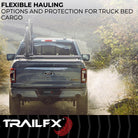TrailFX Tonneau Cover For Ram 1500 - Manual Retractable, Key Lockable, Black Matte Powder (TFX6006)