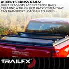 TrailFX Tonneau Cover For Ram 1500 - Manual Retractable, Key Lockable, Black Matte Powder (TFX6006)