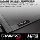 TrailFX Tonneau Cover For Chevrolet Silverado 1500, GMC Sierra 1500 - 3 Folds/ 3 Panels, 3 Riding Positions, Lockable, Gloss (TFX8005)