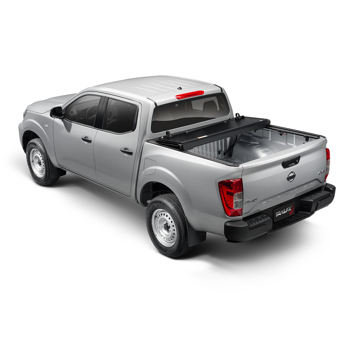 TrailFX Tonneau Cover For Nissan Frontier - 3 Folds/ 3 Panels, 3 Riding Positions, Lockable, Gloss (TFX8009)